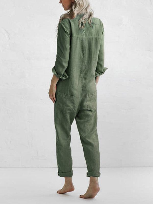 Fie - Elegante En Comfortabele Lange Mouwen Jumpsuit